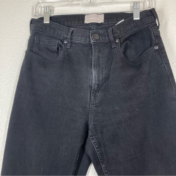 Everlane Womens High Waist Straight Jeans 29 Faded Black Denim Cotton - Picture 9 of 16